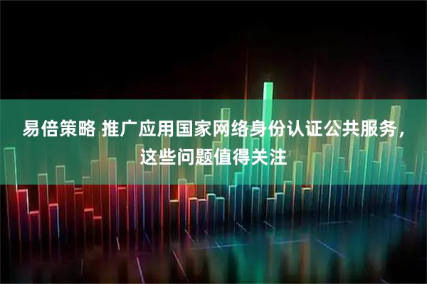 易倍策略 推廣應用國家網絡身份認證公共服務，這些問題值得關注